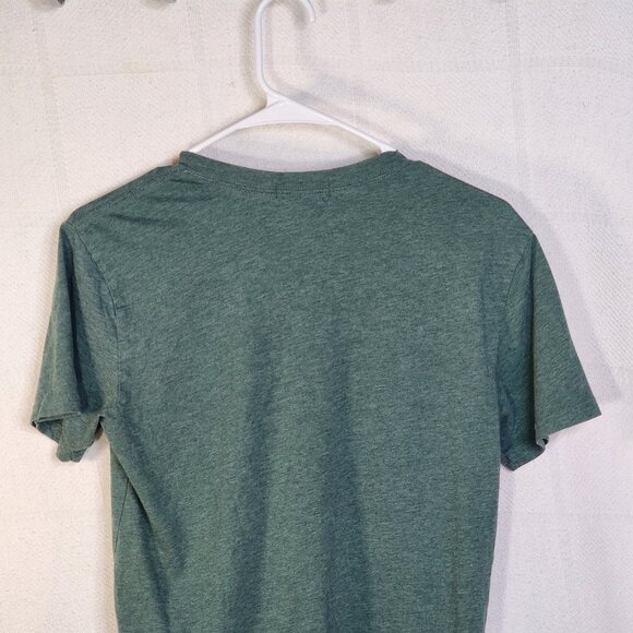 Polo Ralph Lauren Heather Green SS Logo Pocket V-Neck Cotton Poly Tee Sz M 10-12 - Picture 9 of 16